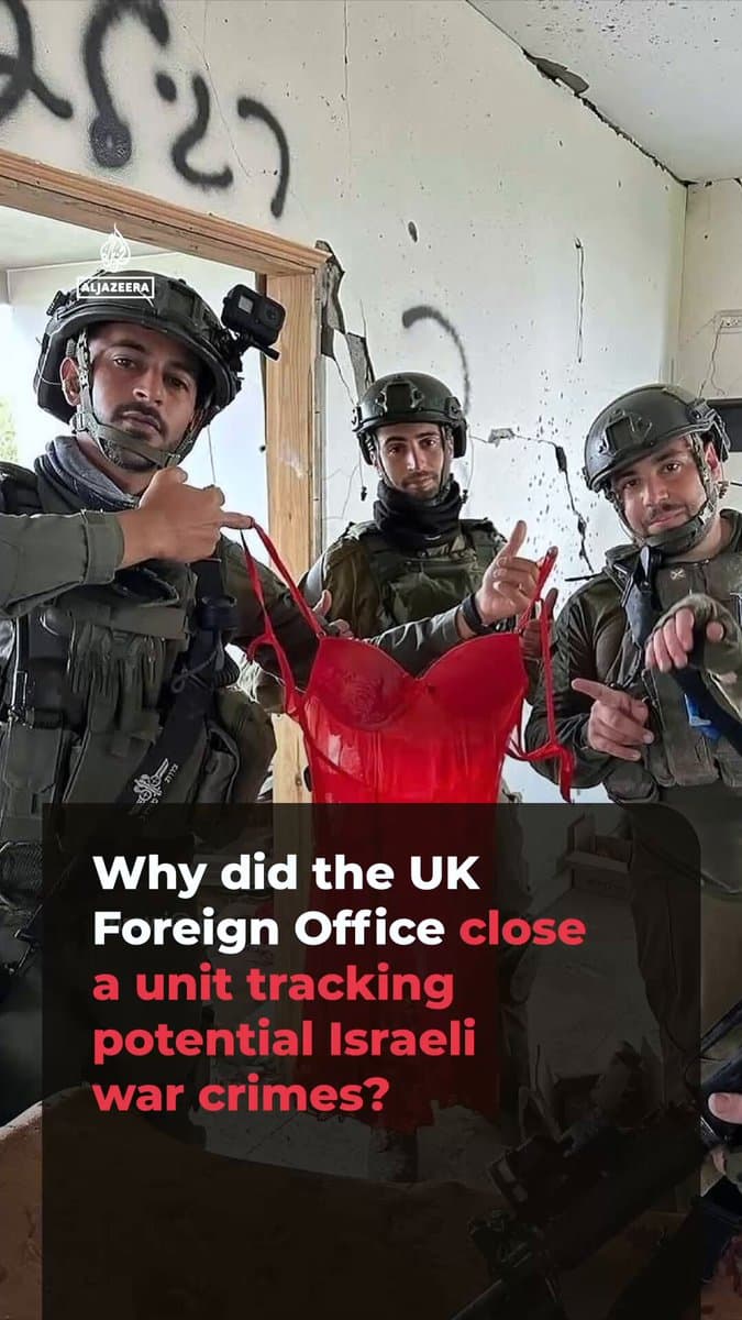 The UK’s Foreign Office has closed a unit that tracked potential breaches of international law by Israel in Gaza. The International Humanitarian Law Cell was closed due to budget cuts, according to reports in the Guardian. Al Jazeera’s Mohammad Saleh reports from London. pic.