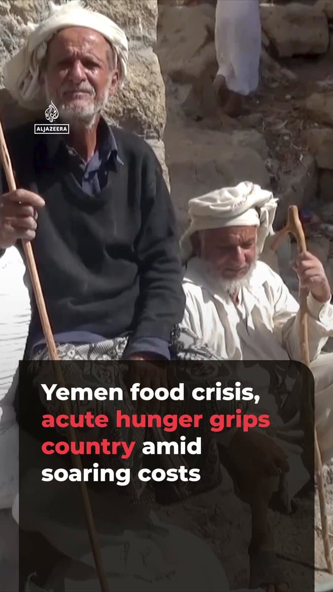 Soaring food costs and international sanctions are worsening the hunger crisis in Yemen, where 80% of the population already live below the poverty line. Al Jazeera's Yousef Marwry explains how Yemeni’s are dealing with the crisis. pic.