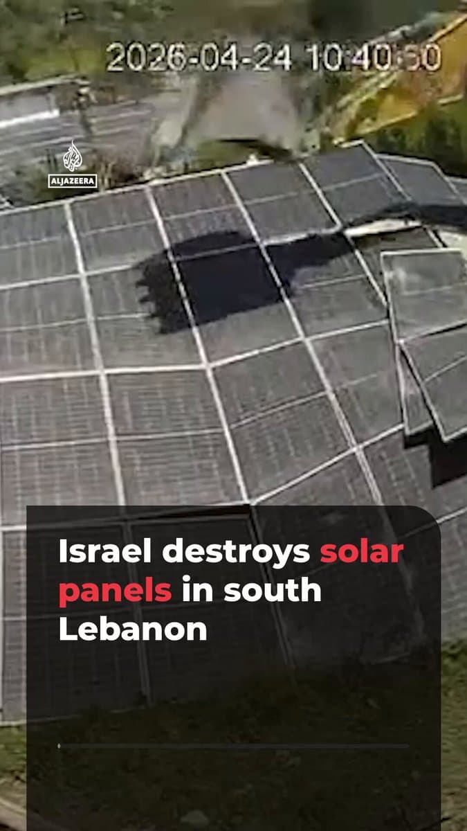 According to the Lebanese National News Agency, these panels supply the town with electricity, which is needed for its water supply, and Israel destroyed homes, roads and olive trees as well. pic.