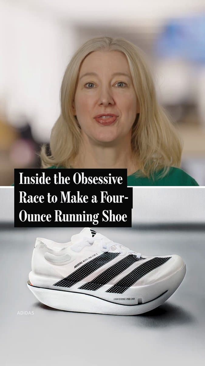 When super shoes debuted a decade ago, their chunky soles and springy inside plates revolutionized the world of running. Now, new models still have a hefty profile—but they are so light that they’re almost optical illusions. Read more: 🔗 pic.