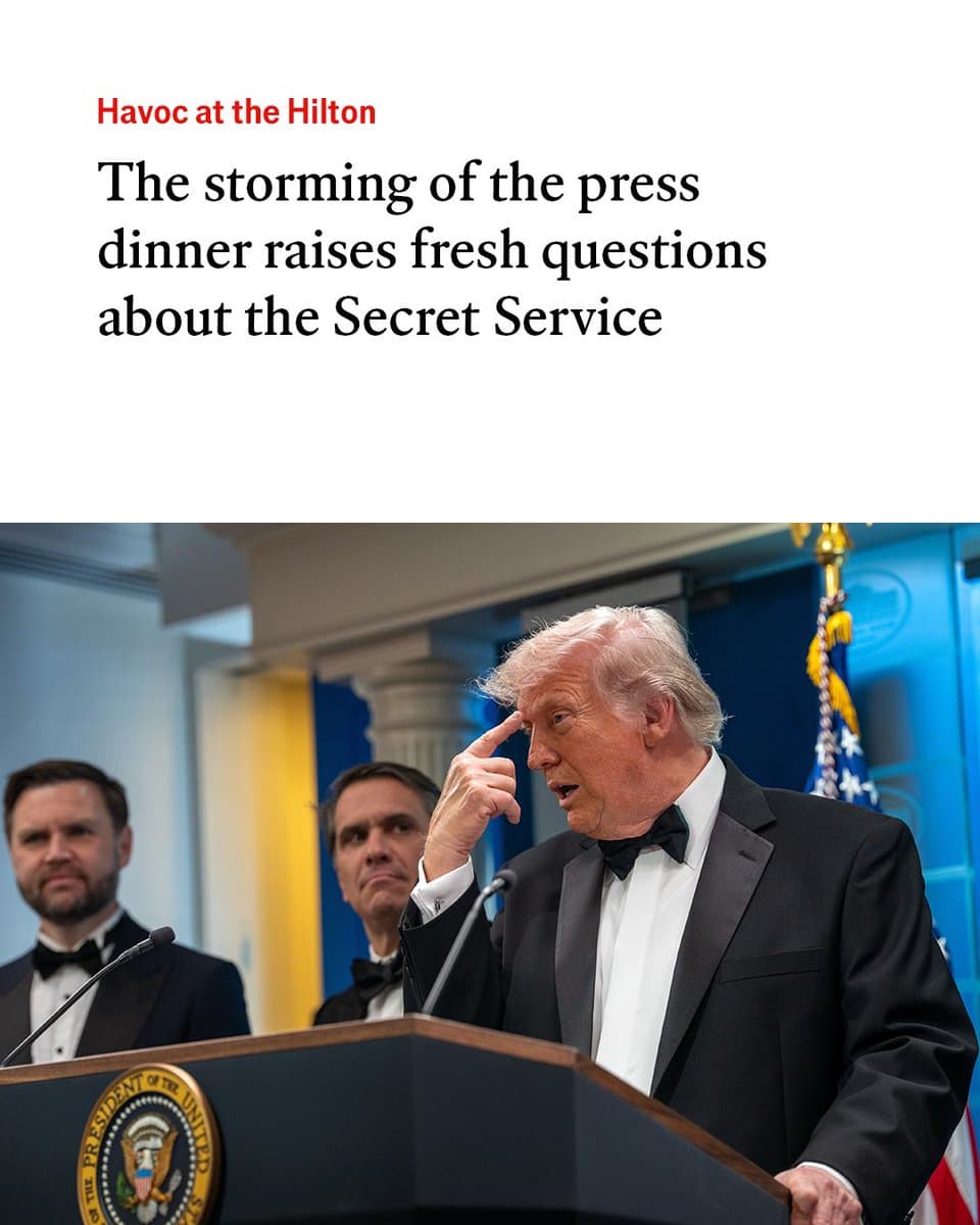 Donald Trump has previously skipped the event as president out of mutual loathing for the journalists who cover him. His appearance this year promised a detente of sorts—only for it to be thrown off course by gunshots: Photo: Getty Images pic.