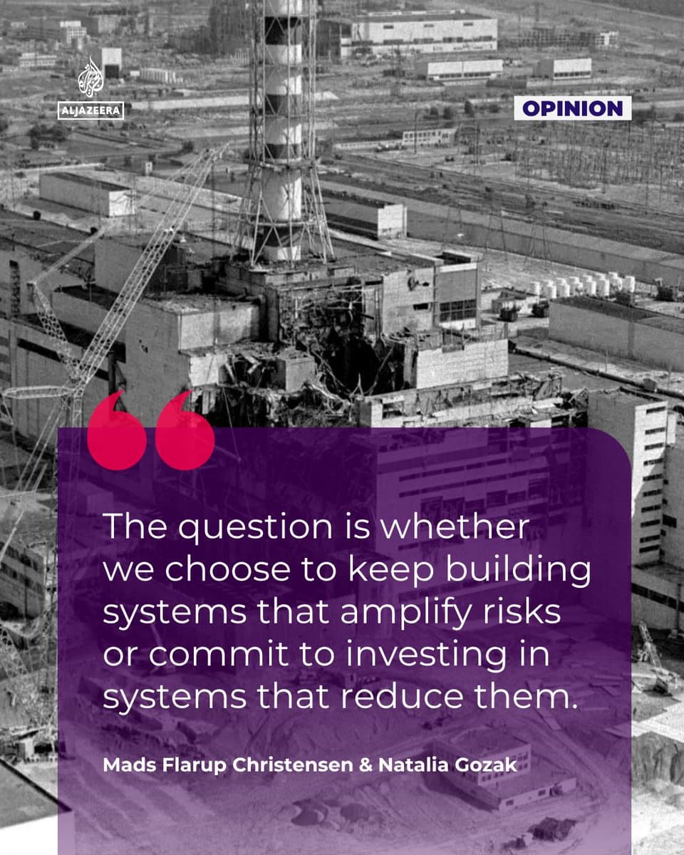We can make sure another Chornobyl disaster does not happen, here is how — #AJOpinion by Mads Flarup Christensen and Natalia Gozak ⤵️ 🔗: pic.