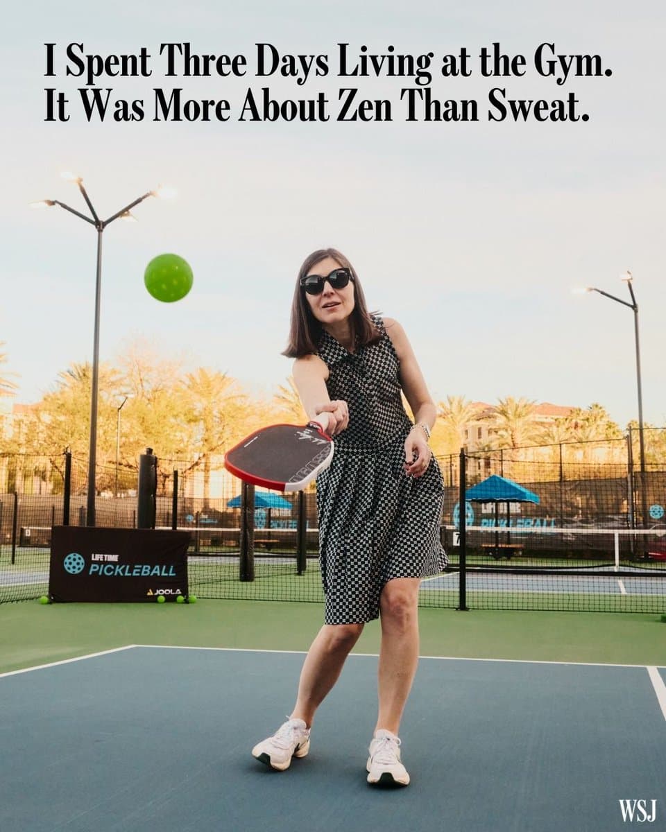 During my three-day stay at a gym, I played pickleball, went for a run and attended a yoga class. But it felt less like a nonstop workout and more like stepping into a wellness community, Jessica Flint writes. 🔗 pic.