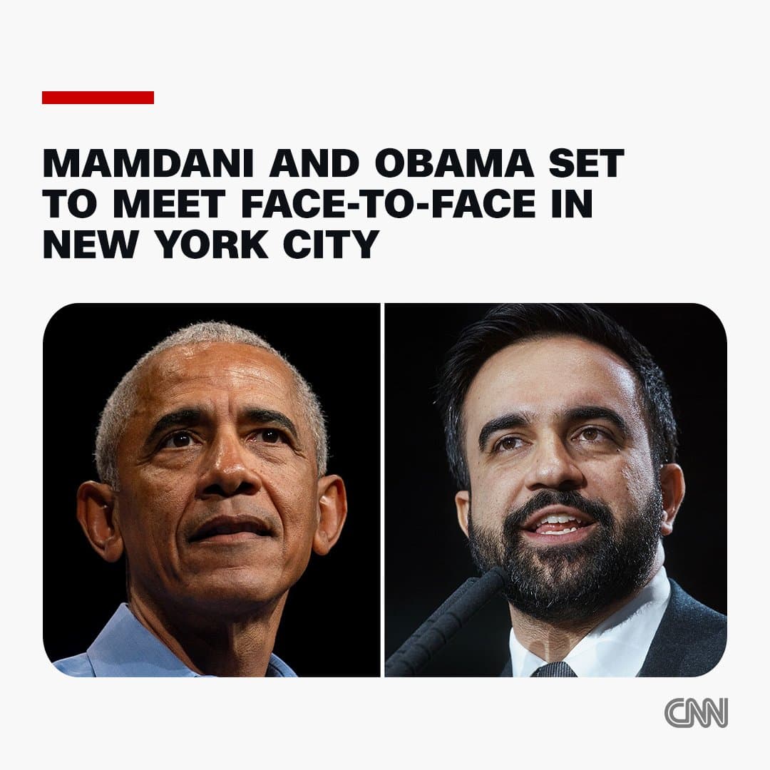 New York City Mayor Zohran Mamdani will meet with former President Barack Obama on Saturday at a child care event in New York City, a source familiar told CNN. pic.