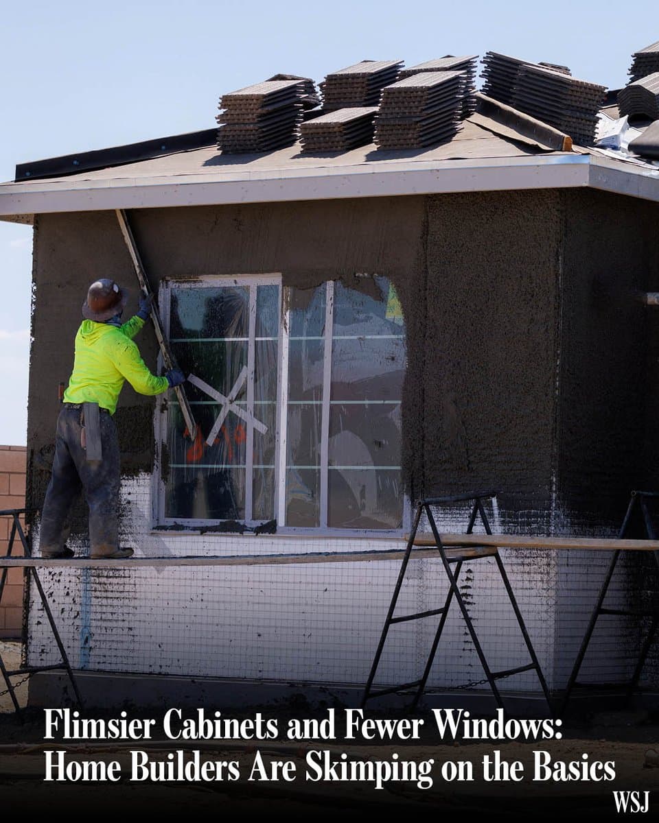 Home builders are pinching pennies to maintain profits in a stagnant housing market, choosing lower-end fixtures and synthetic over natural materials. pic.