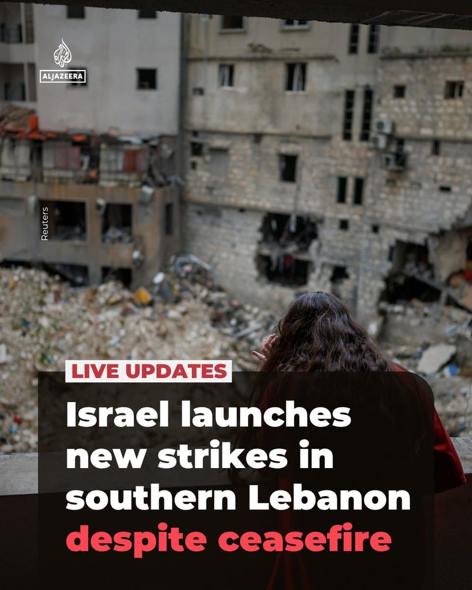The Israeli army has confirmed it has carried out new attacks against what it calls threats south of the new “yellow line” in Lebanon. 🔴 LIVE updates: pic.