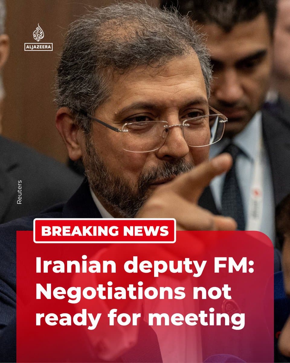 BREAKING: Iran's deputy FM Saeed Khatibzadeh has told state TV while messages have been traded with the US, Washington insists on “excessive” demands, and the negotiations have not advanced enough to allow an in-person meeting. 🔴 LIVE updates: pic.