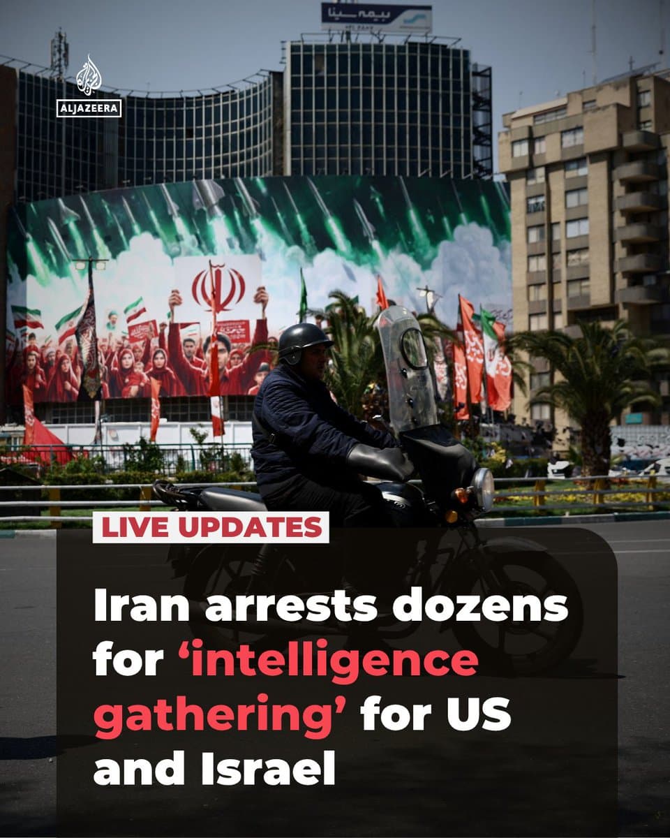 Iran’s intelligence agency says it dismantled “espionage and sabotage networks” linked to the US, Israel and the UK in Kerman City in southeastern Iran. 🔴 LIVE updates: pic.