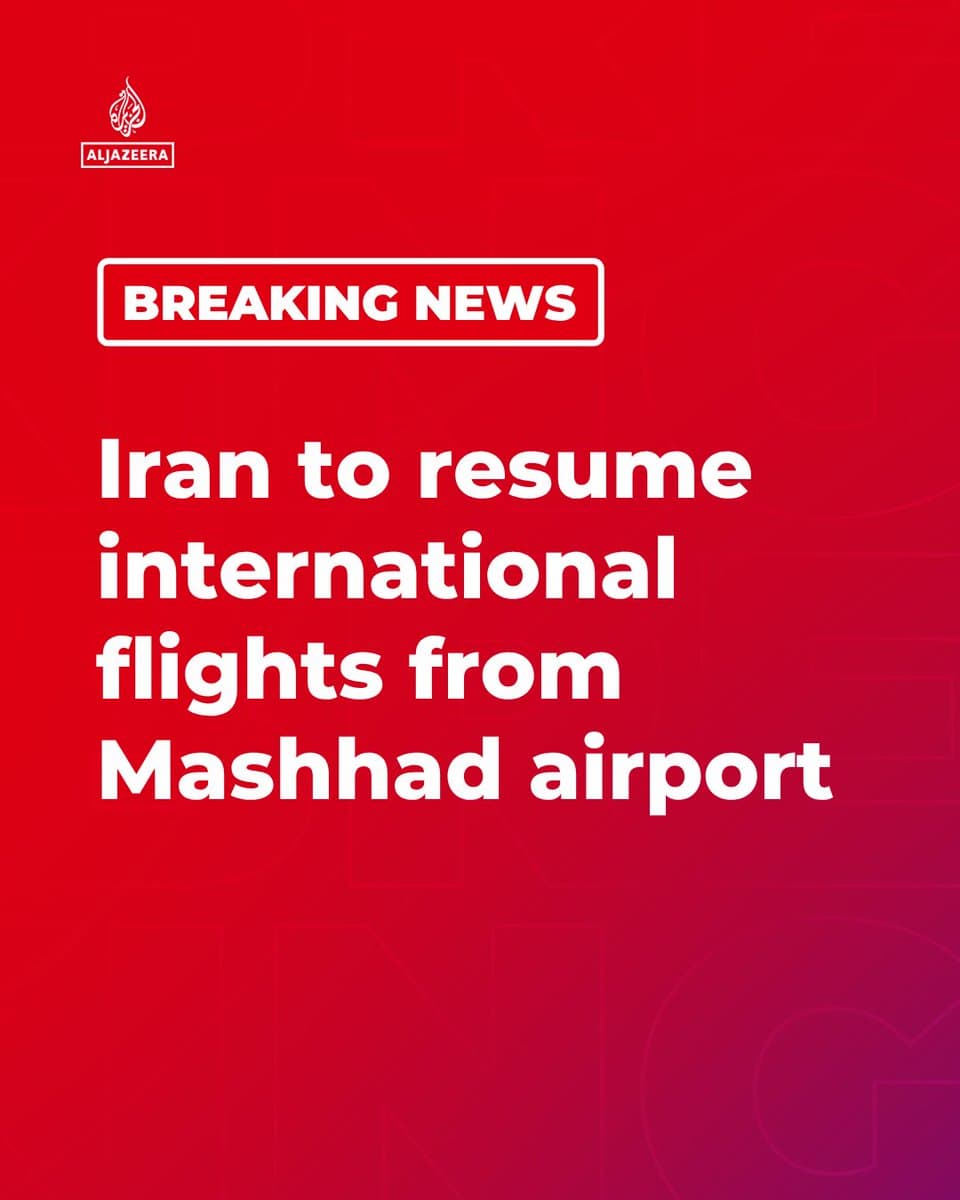 Iran will resume international flights on Monday from Mashhad airport in the country's northeast, its civil aviation authority said. 🔴LIVE updates: pic.