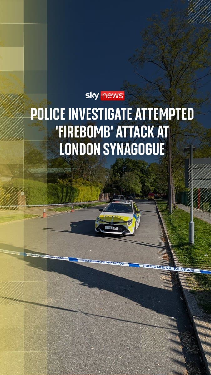 Counter terror police are investigating an attempted 'firebomb' attack at a synagogue in northwest London - the second suspected antisemitic hate crime in London in as many days.