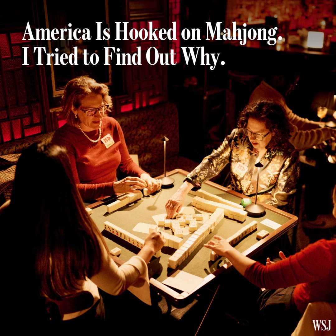 America’s new social obsession, mahjong’s become younger, cooler, trendier, and bigger postpandemic—though not without debate over commercialization and cultural appropriation 🔗 pic.
