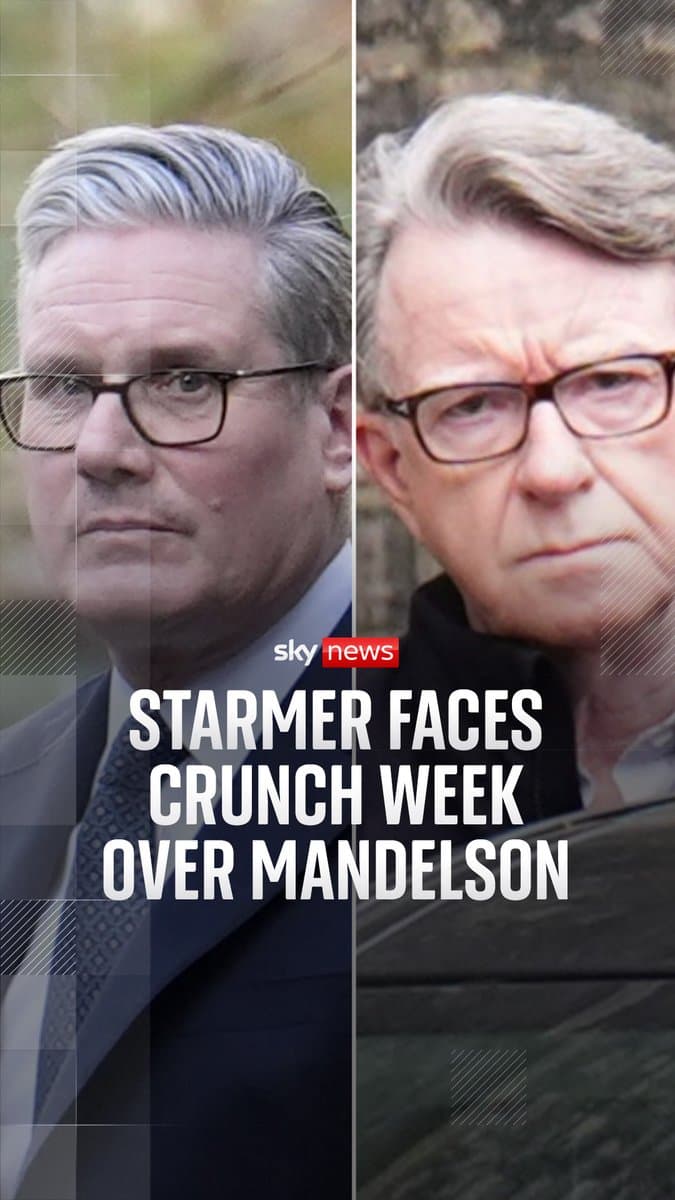 Sir Keir Starmer faces MPs twice this week as he prepares to defend the latest revelations over Peter Mandelson's appointment as U.S. ambassador. Sky's @robpowellnews has more on the story ⬇️