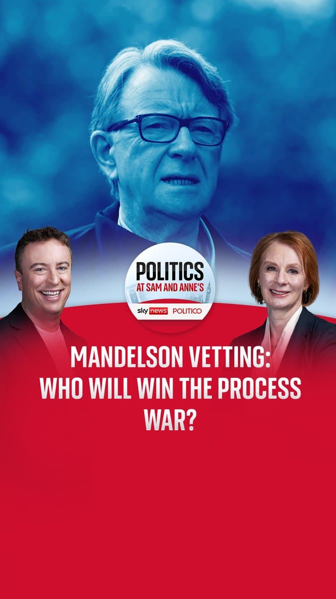 Will Olly Robbins or No10 win the process argument in wake of the Peter Mandelson vetting scandal? @SamCoatesSky and @annemcelvoy analyse both views and assess who potentially has the best position. Listen to PASAA here: