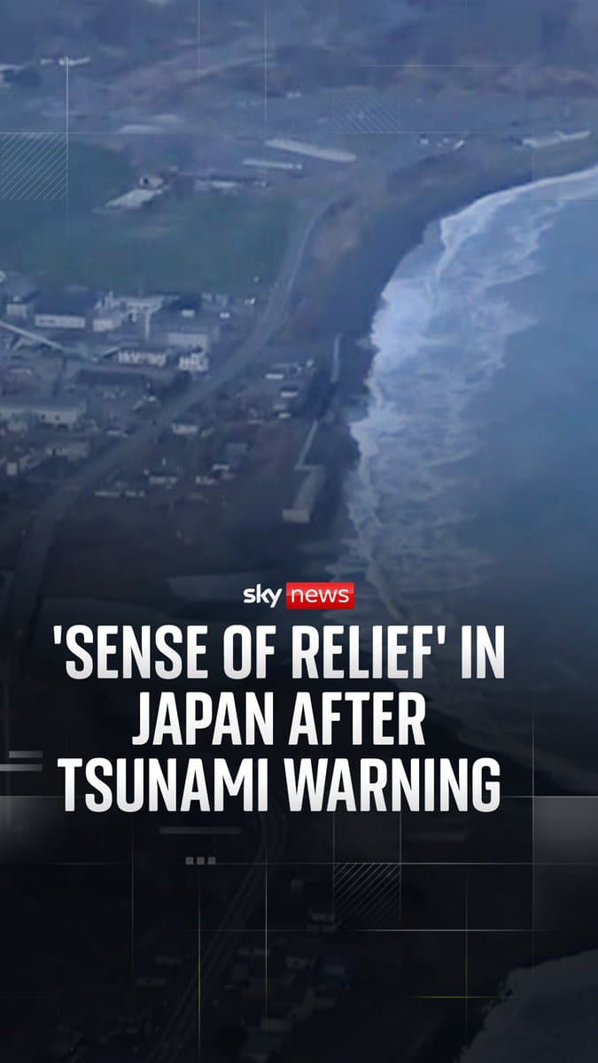 Sky's Asia correspondent @HelenAnnSmith0 explains what happened after Japan issued a tsunami warning after more than 170,000 people were ordered to evacuate in northeastern areas of the country following the earthquakes
