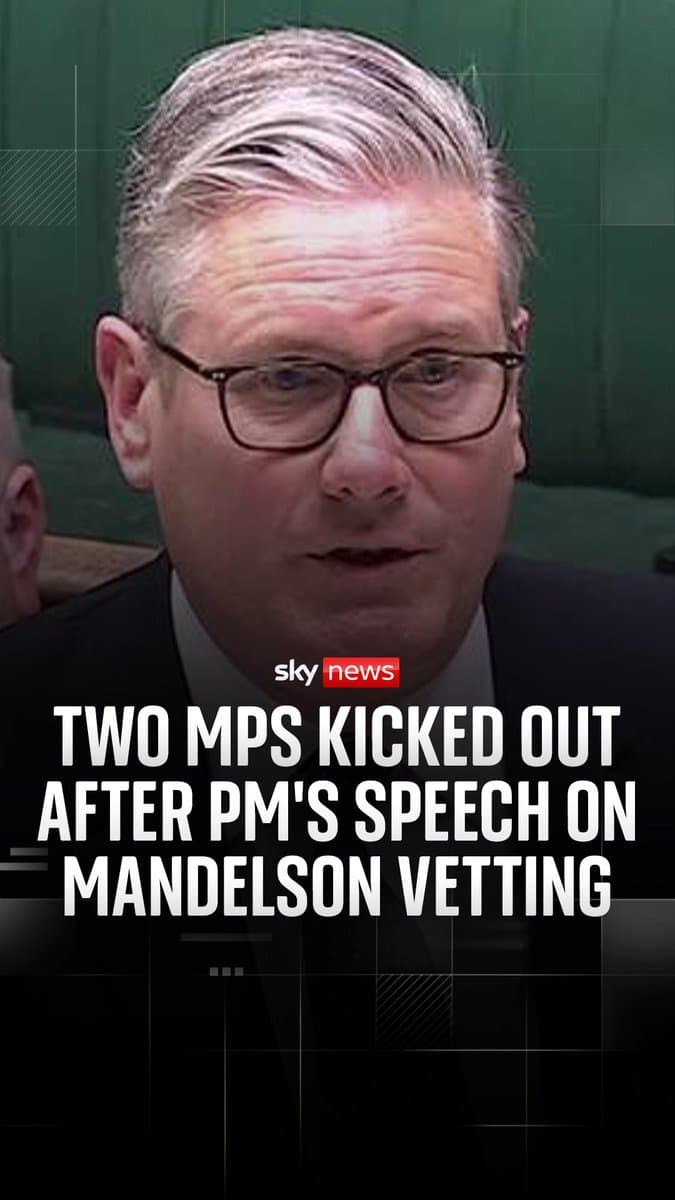 Sir Keir Starmer has admitted that his judgement in deciding to appoint Peter Mandelson as the UK's ambassador to the US was "wrong". Watch the key moments from the House of Commons this afternoon