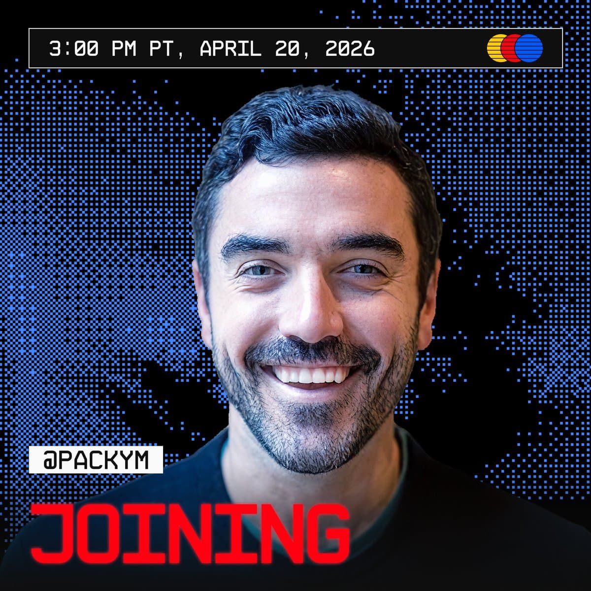 RT by @packyM: .@packyM is joining us live at 3 pm PT pic.