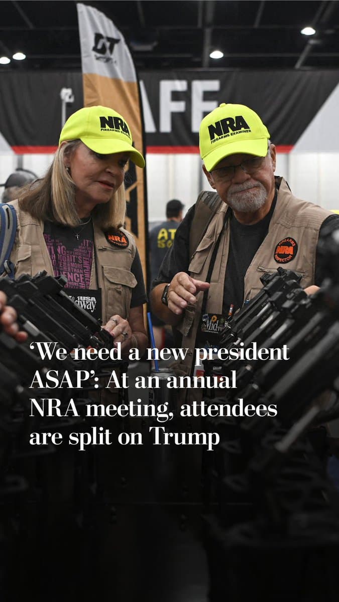 Attendees of the National Rifle Association's (NRA) convention in Houston, Texas, were split on how President Trump is steering the country nearly 15 months into his second term. pic.