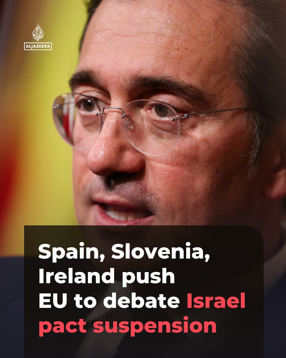 Spain, Slovenia and Ireland have urged the EU to debate suspending its association agreement with Israel, saying the bloc can no longer remain “on the sidelines” as conditions worsen in Gaza, the occupied West Bank and Lebanon pic.