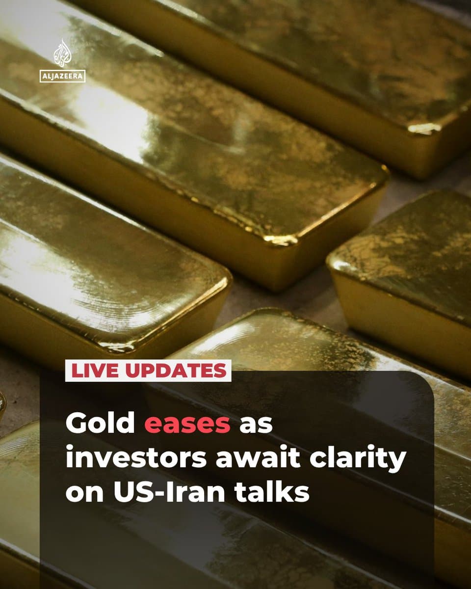 Gold prices have eased as investors wait to see whether the US and Iran will take part in talks after renewed tensions over the weekend, while a marginally firmer dollar added to the pressure. 🔴 LIVE updates: pic.