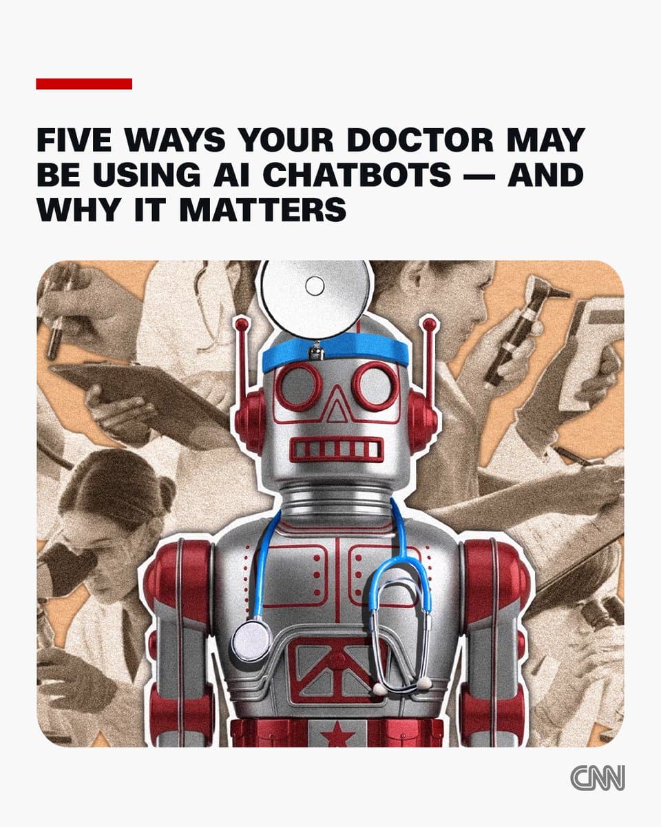 Millions of Americans are turning to AI chatbots for health answers. Doctors are, too. But the ways doctors are incorporating AI chatbots into their practice are surprising. pic.