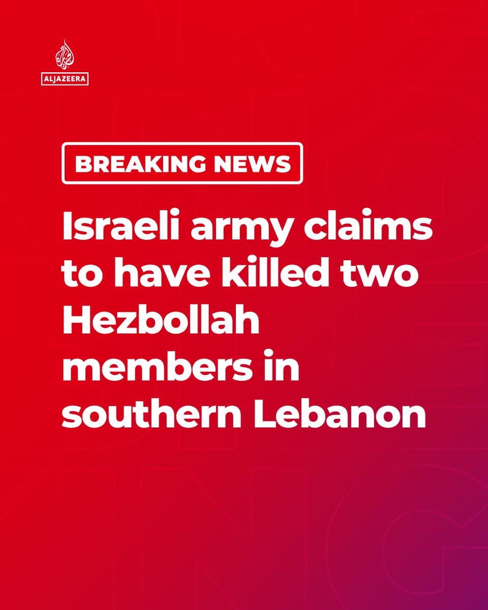 The Israeli army has killed people it claims were Hezbollah members, alleging they crossed the so-called yellow line in southern Lebanon, Israeli army radio reported. 🔴 LIVE updates: