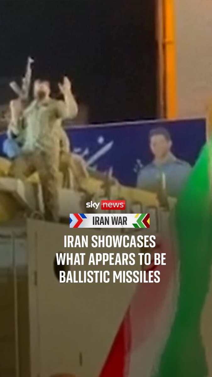 Iran showcases what appears to be ballistic missiles ⬇️ Latest: