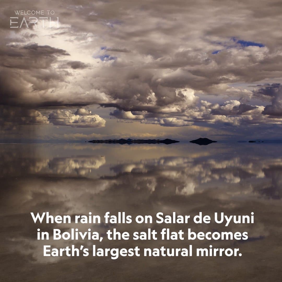 There’s wonder above, below, and all around us. The salt flats of Bolivia blur the line between Earth and the cosmos. 🌍💫 #StepIntoWonder#WelcomeToEarthSeries is now streaming on @DisneyPlus and @hulu. pic.