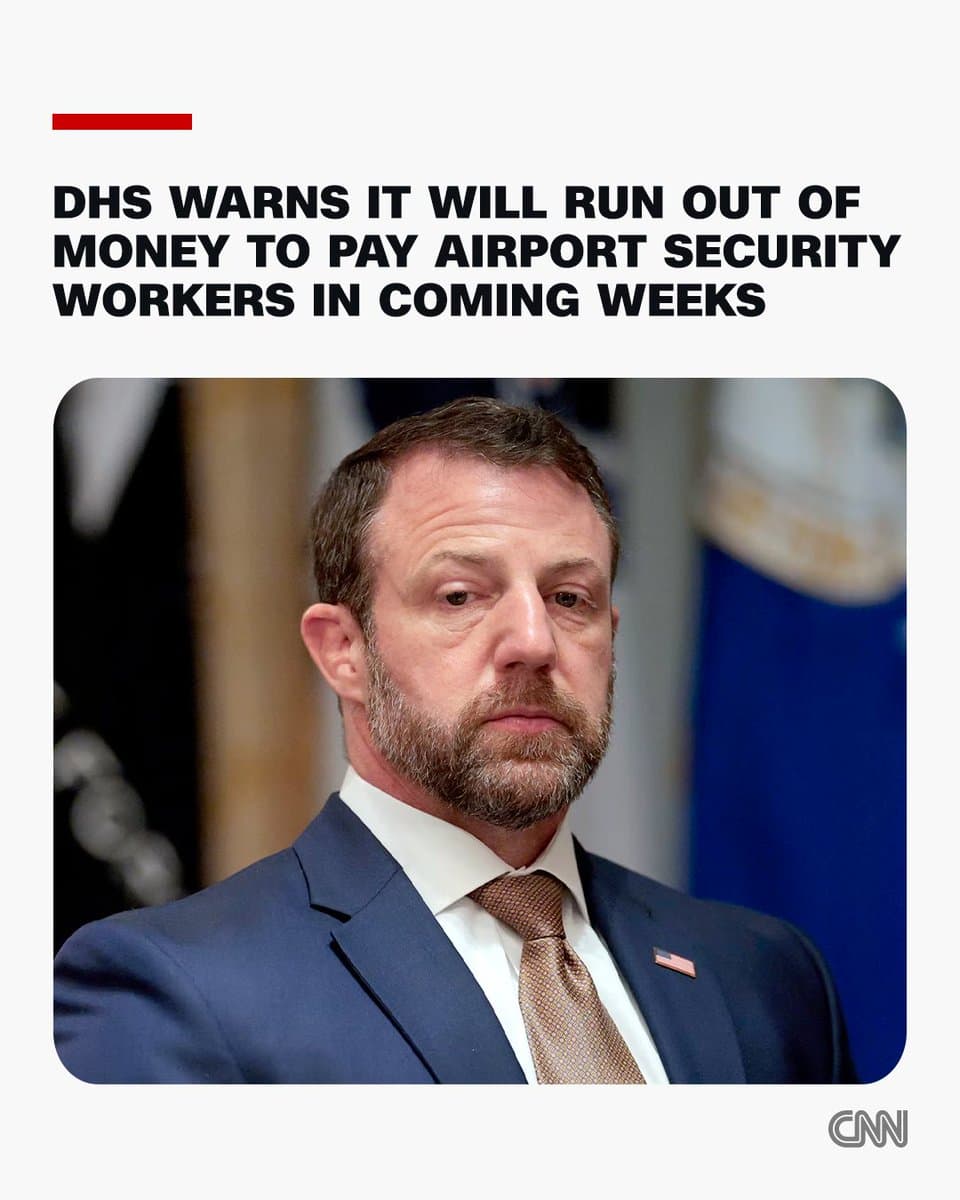 Long security lines could reappear at airports next month after the Department of Homeland Security secretary warned the agency doesn’t have enough money to continue to pay its employees through May. pic.