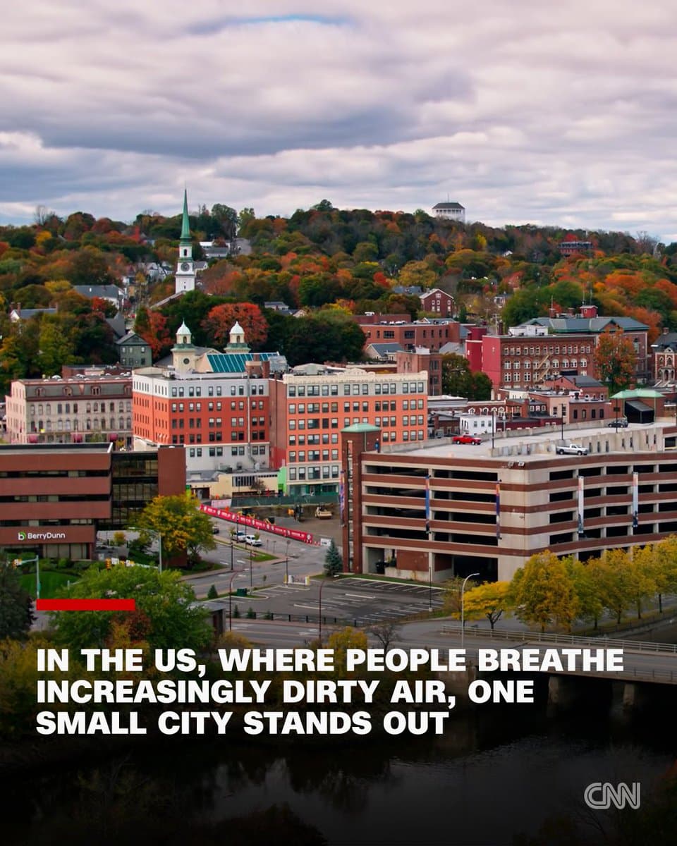 The American Lung Association calls it a “grim indication of the deterioration of air quality nationwide”: Bangor, Maine, is the last city standing on all three of its “cleanest cities” lists. pic.