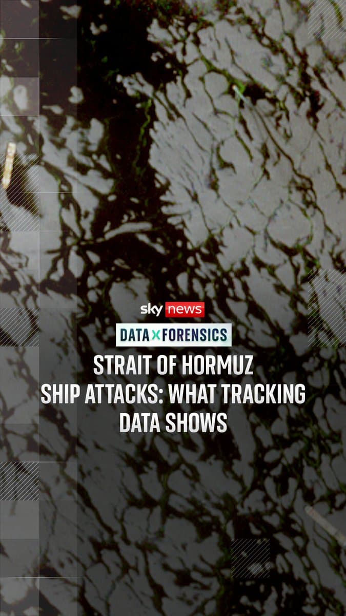 MSC Francesca and Epaminondas have been 'seized' in the Strait of Hormuz waterway. MarineTraffic data indicates both ships transited the strait with their tracking systems switched off, before reactivating them around the time the attacks took place. Sky's @aparkr looks at what the tracking data reveals about the lead-up to the attacks. 🔗