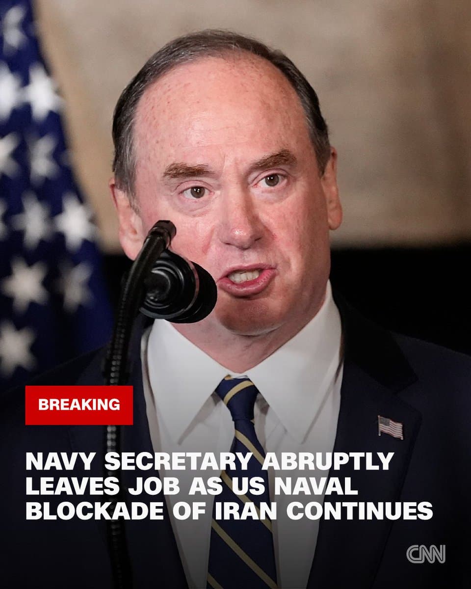 Secretary of the Navy John Phelan is leaving his position “effective immediately,” Pentagon spokesman Sean Parnell has announced. pic.