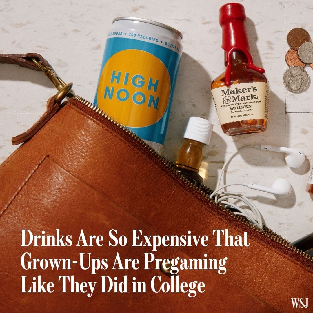 Grown-ups are dusting off their college pregaming tactics, drinking at home before going out to stretch their dollars—and their buzz. 🔗 pic.