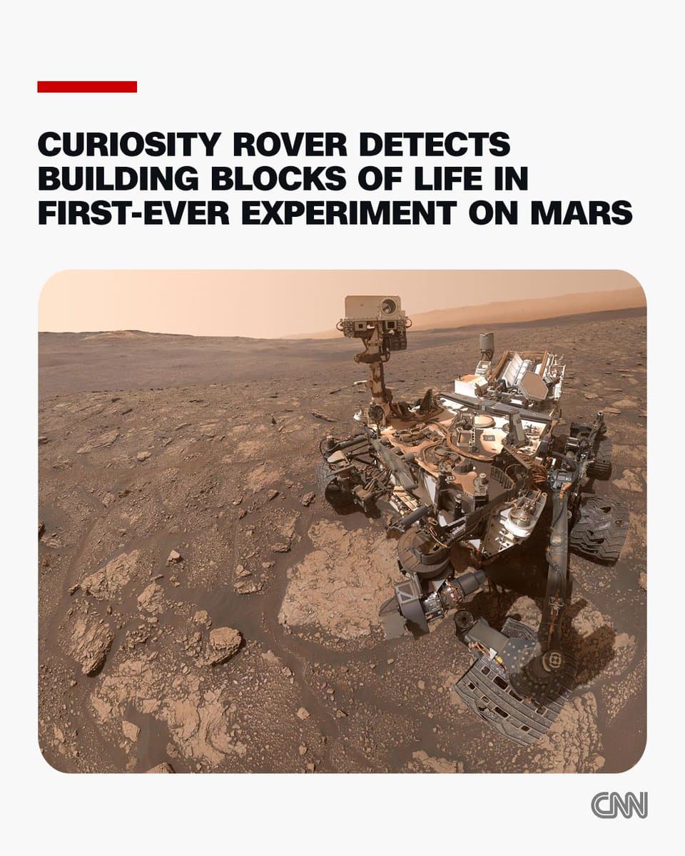 The Curiosity rover has uncovered the most diverse array of organic molecules ever found on Mars, including seven that had never been detected before on the red planet. pic.
