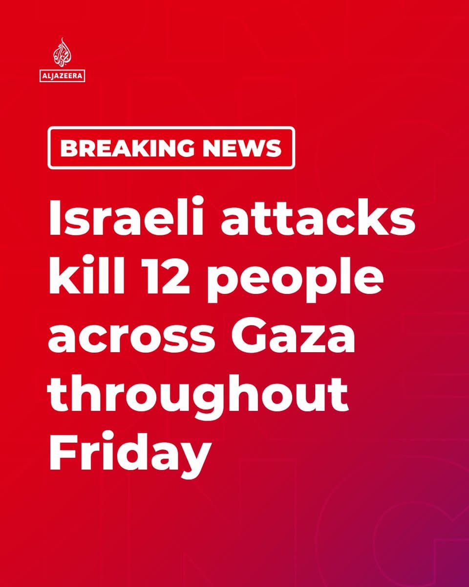 BREAKING: Israeli attacks have killed at least 12 Palestinians across Gaza, including six police officers, as the genocide continues across the besieged enclave. 🔴 LIVE updates: