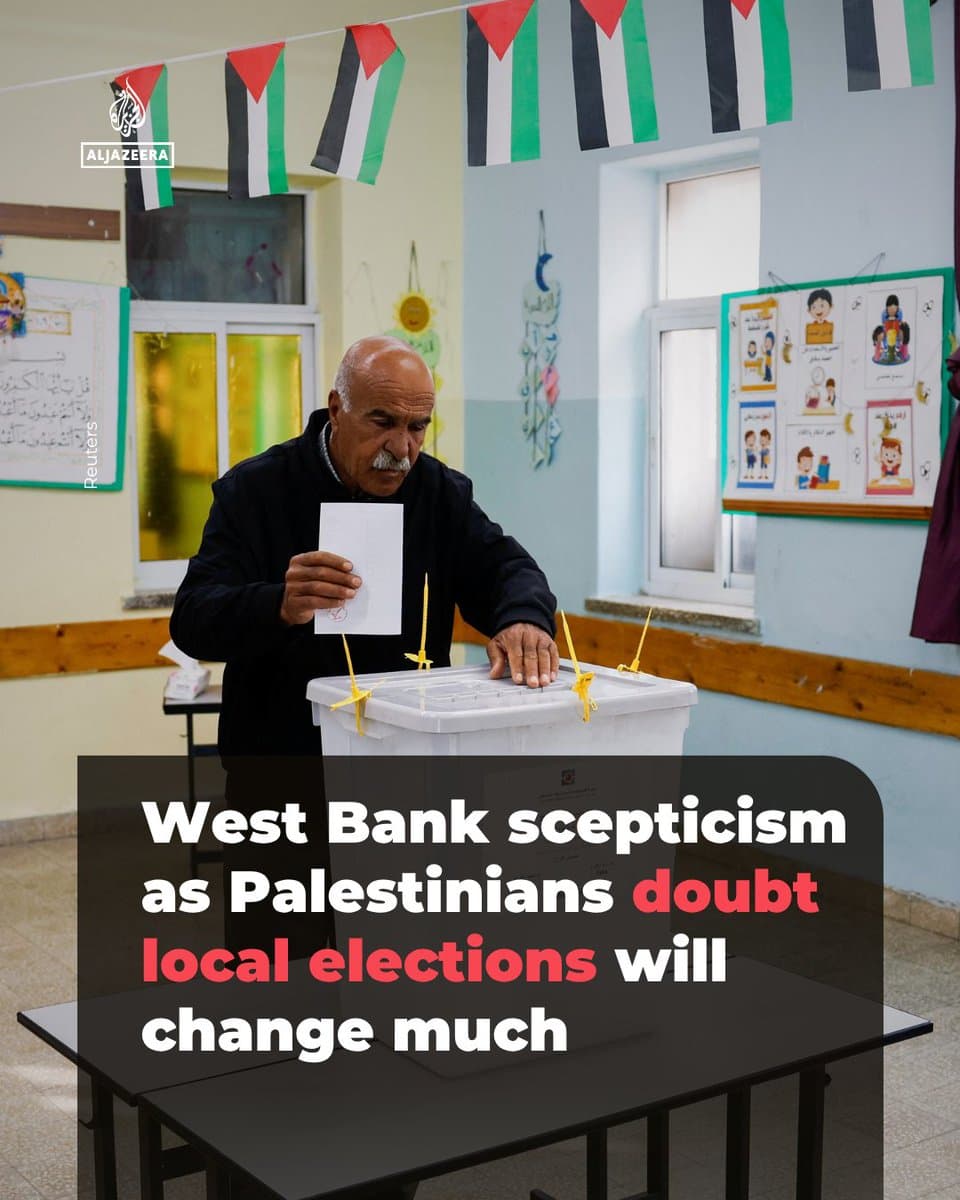 "It won’t change the reality." Frustration with the Palestinian Authority and Israeli occupation fuel voter apathy in the occupied West Bank's municipal elections pic.