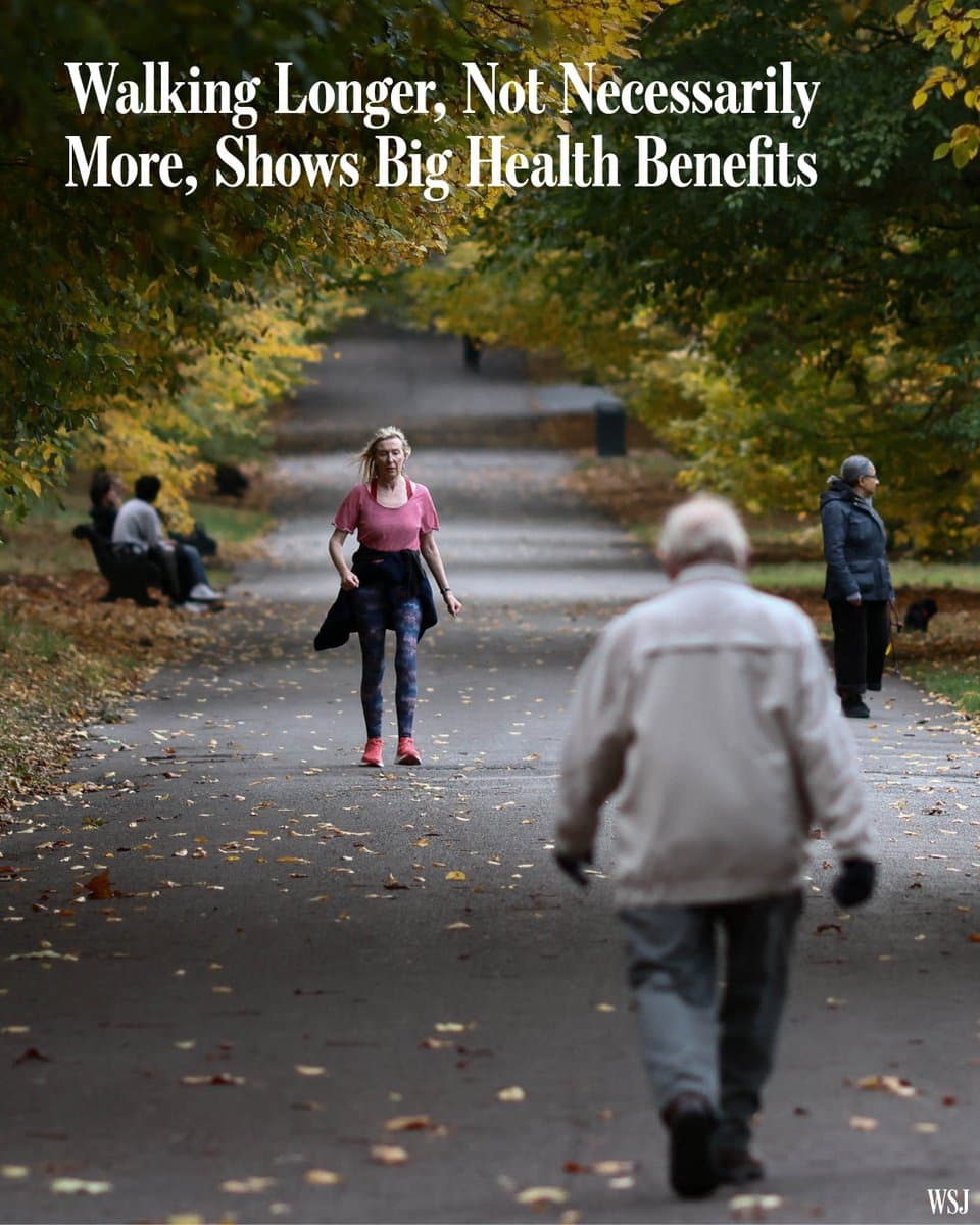 Everyone knows walking is good for you, and many of us count our daily steps. But is it better to take a longer walk than a comparable number of steps spread across the day? A multinational team of researchers set out to find the answer. Read more: pic.