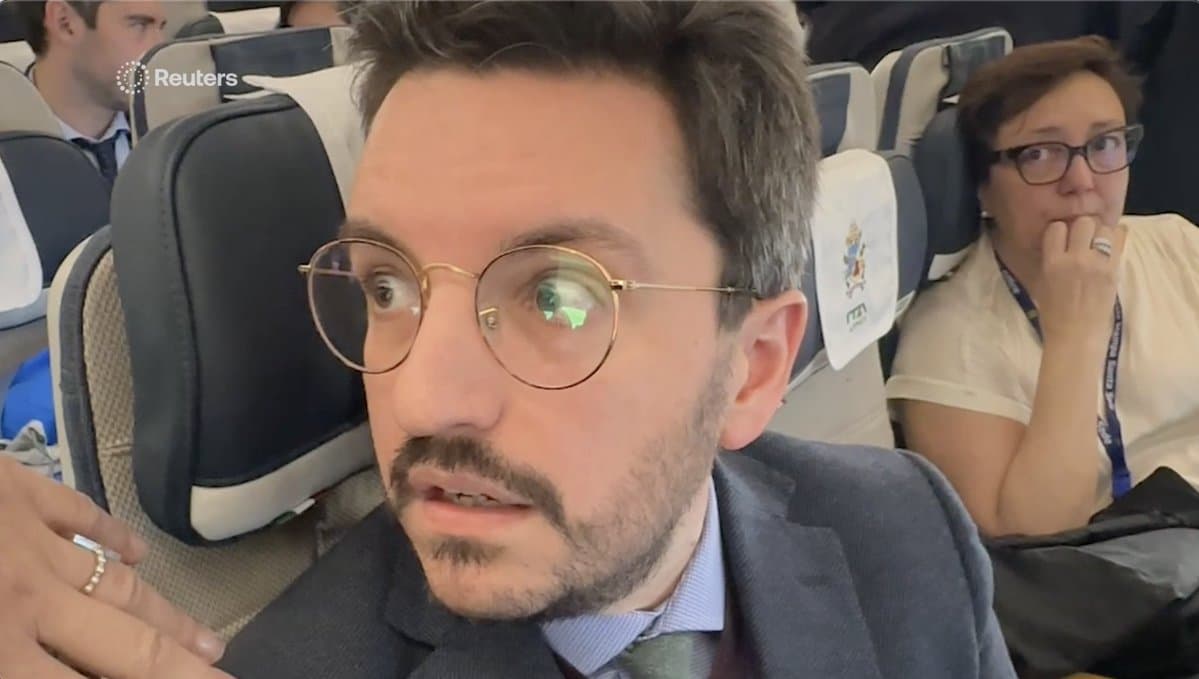 🔊 'I kind of had an out-of-body experience because I knew he was answering it, but in the moment I couldn't believe he was answering it.' @joshjmcelwee on capturing the pope's response to Donald Trump's attacks. Hear more on On Assignment: pic.