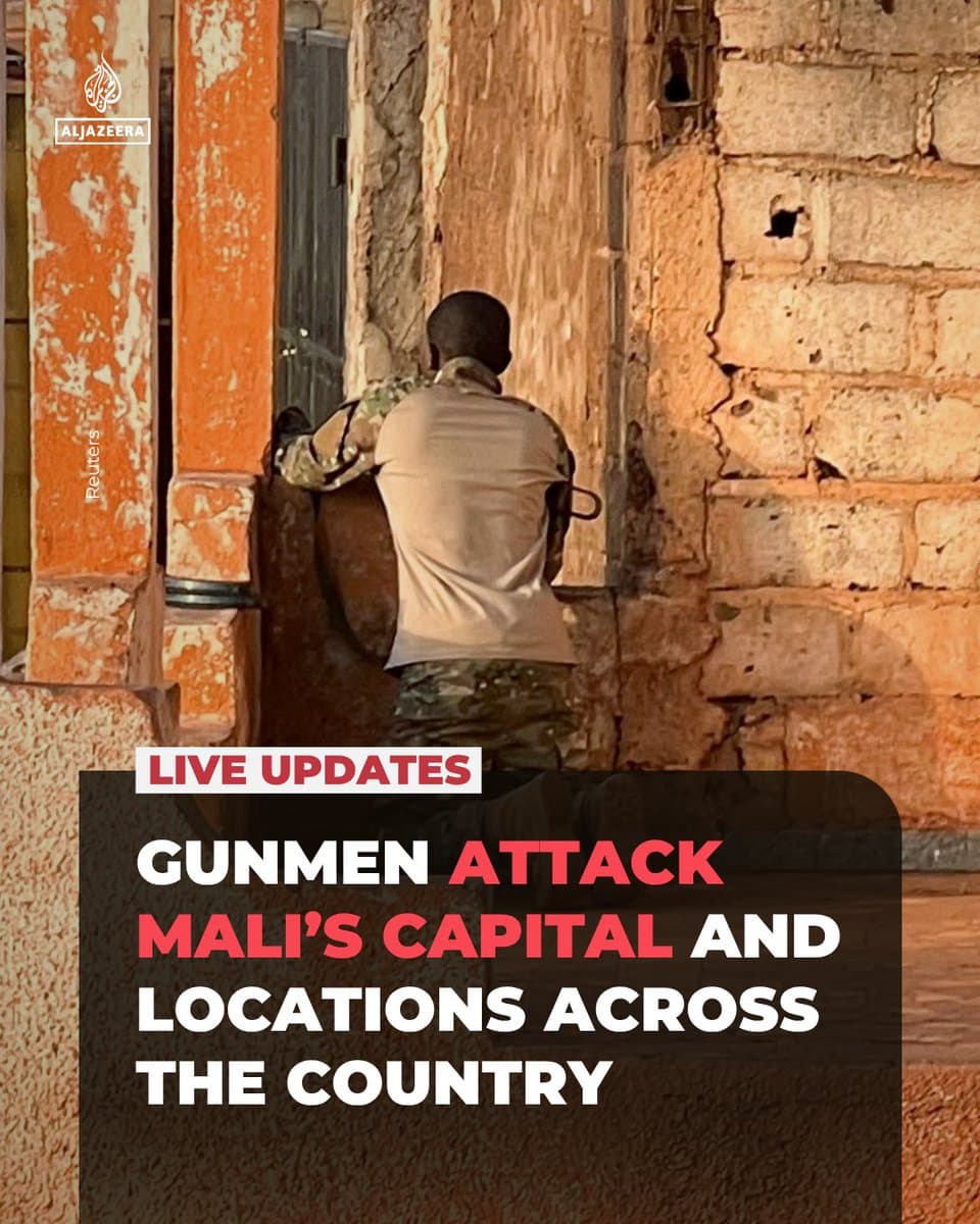 Gunmen have attacked Mali’s capital, Bamako, and several locations across the country, the army says, in an apparently coordinated assault involving multiple groups. 🔴 Follow our LIVE coverage: