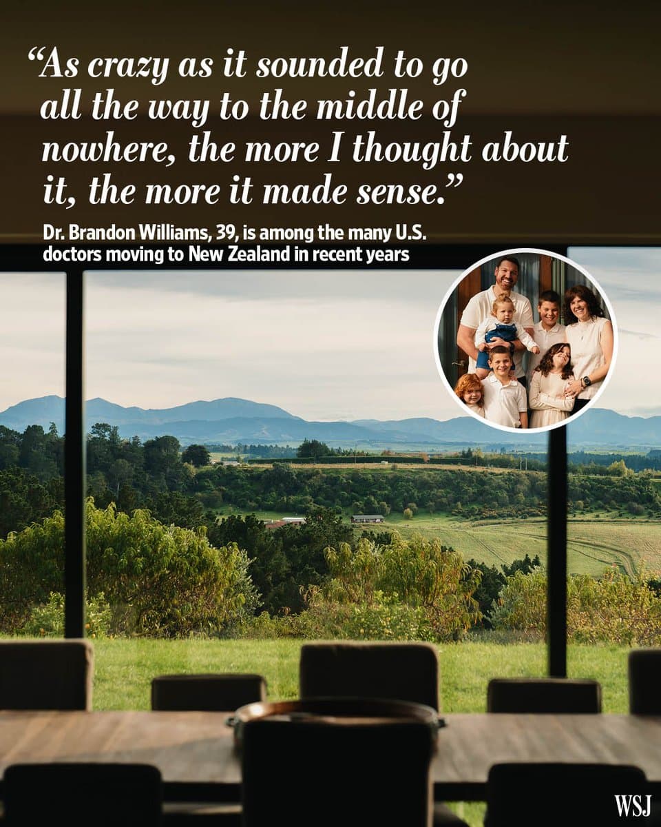 New Zealand has become a magnet for medical workers fed up with the American healthcare system and seeking better work-life balance. pic.