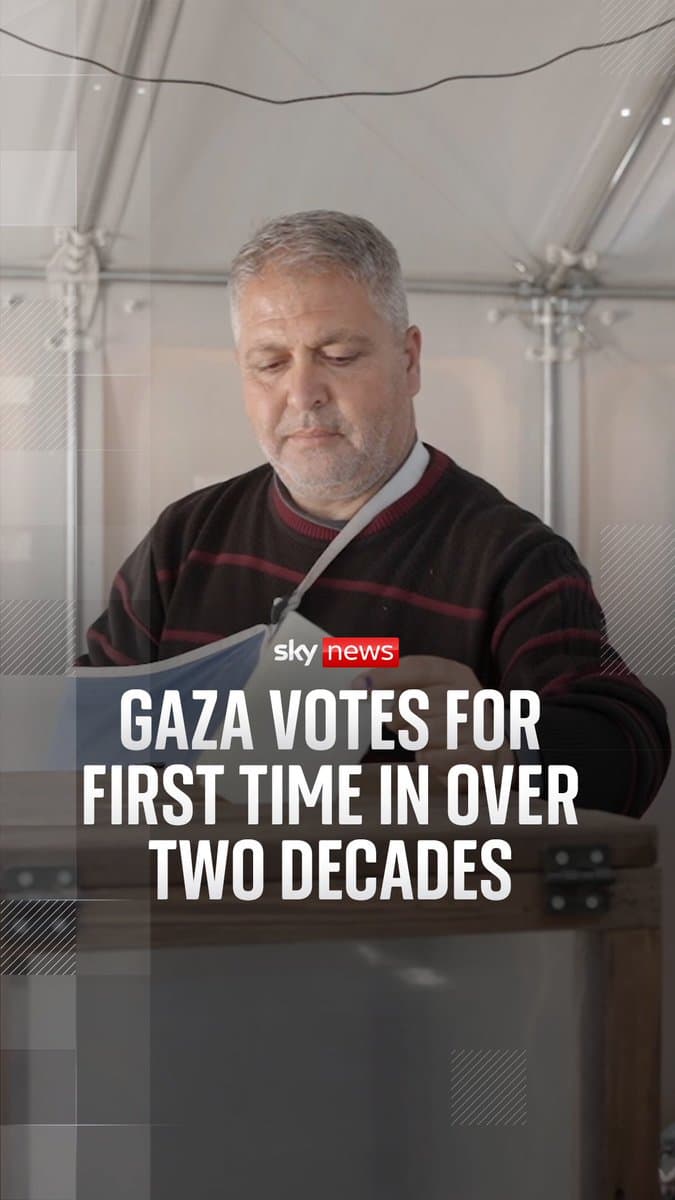 The first elections in Gaza for over 20 years will determine the makeup of the local councils overseeing water, roads and electricity. Though turnout was expected to be low, some voters said war and displacement made participation important. 🔗 pic.