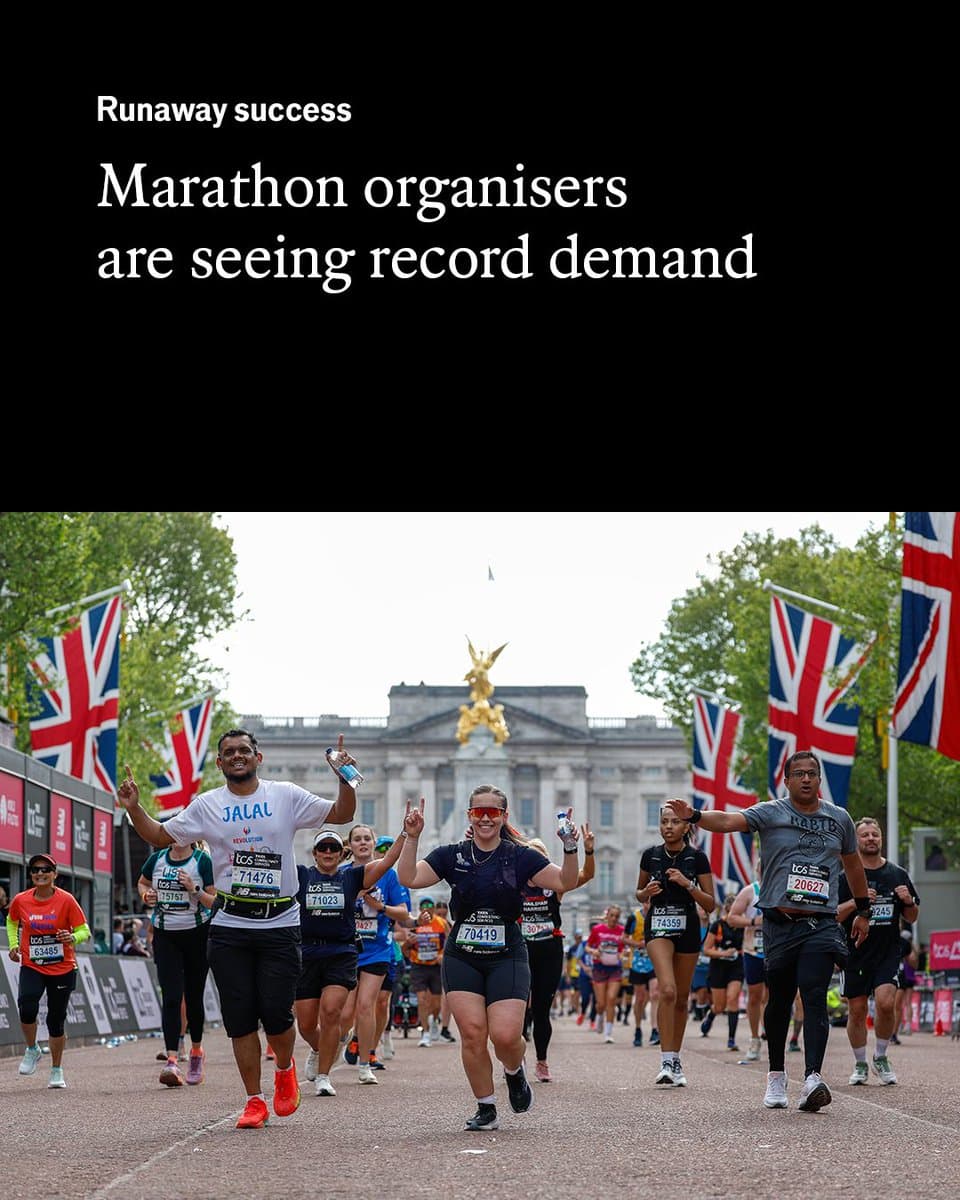 A record 1.1m people applied to sweat and suffer through the London Marathon this year—more than double the number that entered the public ballot in 2024 Photo: Abbott World Marathon Majors pic.