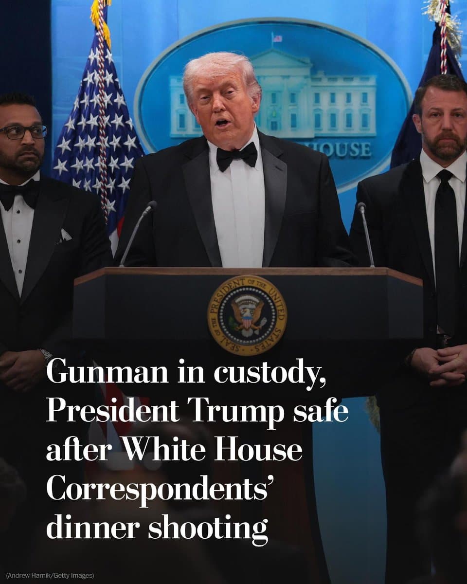 “This is an isolated incident,” D.C. interim police chief Jeffery Carroll said after gunfire rang out during the White House Correspondents' dinner on Saturday night. The suspect, who was a guest at the hotel, was “armed with a shotgun,” a handgun and knives when he ran through… pic.