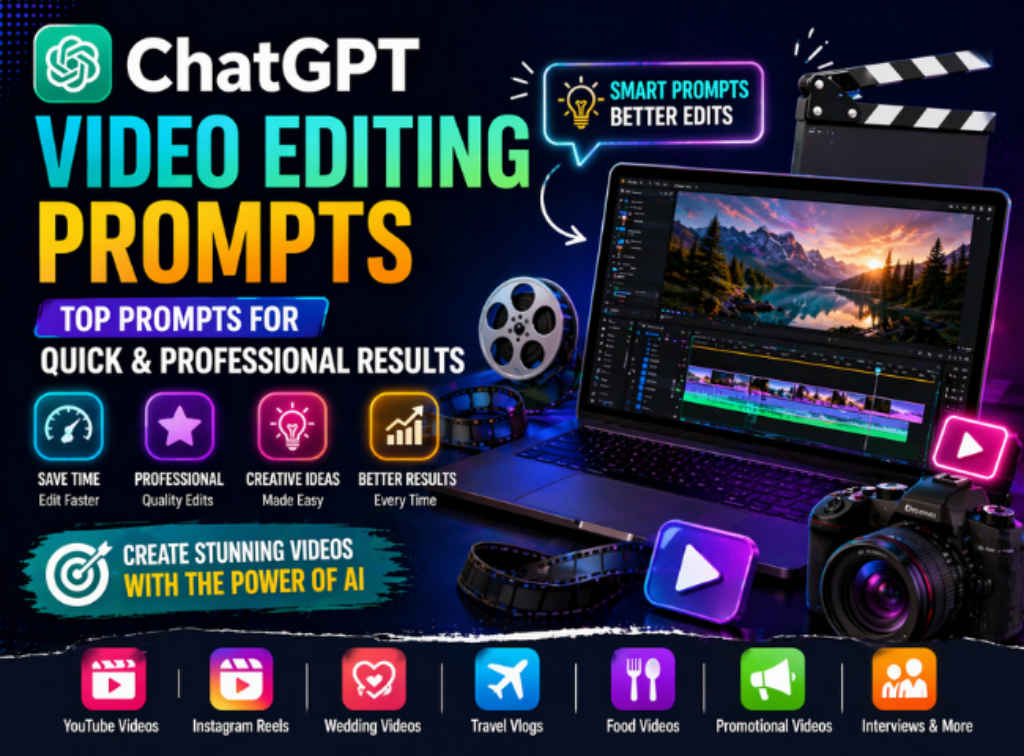 ChatGPT Video Editing Prompts: ವಿಡಿಯೋ ಎಡಿಟ್‌ ಮಾಡಲು ಇಲ್ಲಿವೆ 10+ ಬೆಸ್ಟ್ ಪ್ರಾಂಪ್ಟ್‌ಗಳು