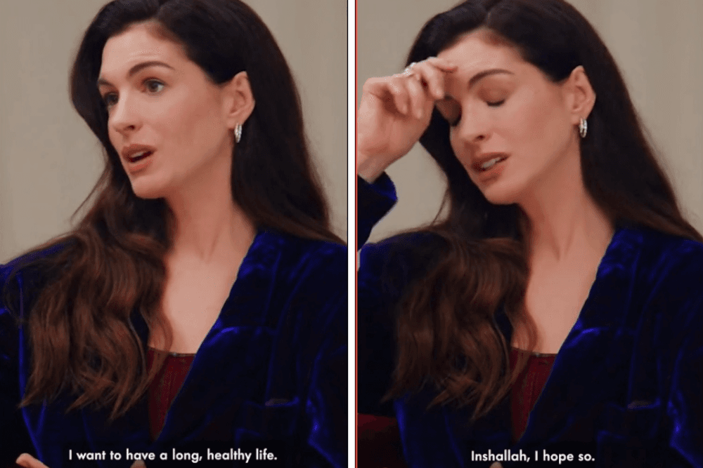 After ‘Insya-Allah’ remark sparks reactions, Anne Hathaway receives Quran from fan at London premiere (VIDEO)