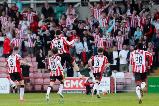 Derry City begin life at Celtic Park with battling win over Shamrock Rovers