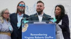 Giuffre family hold vigil to mark anniversary of her death ahead of King's US visit