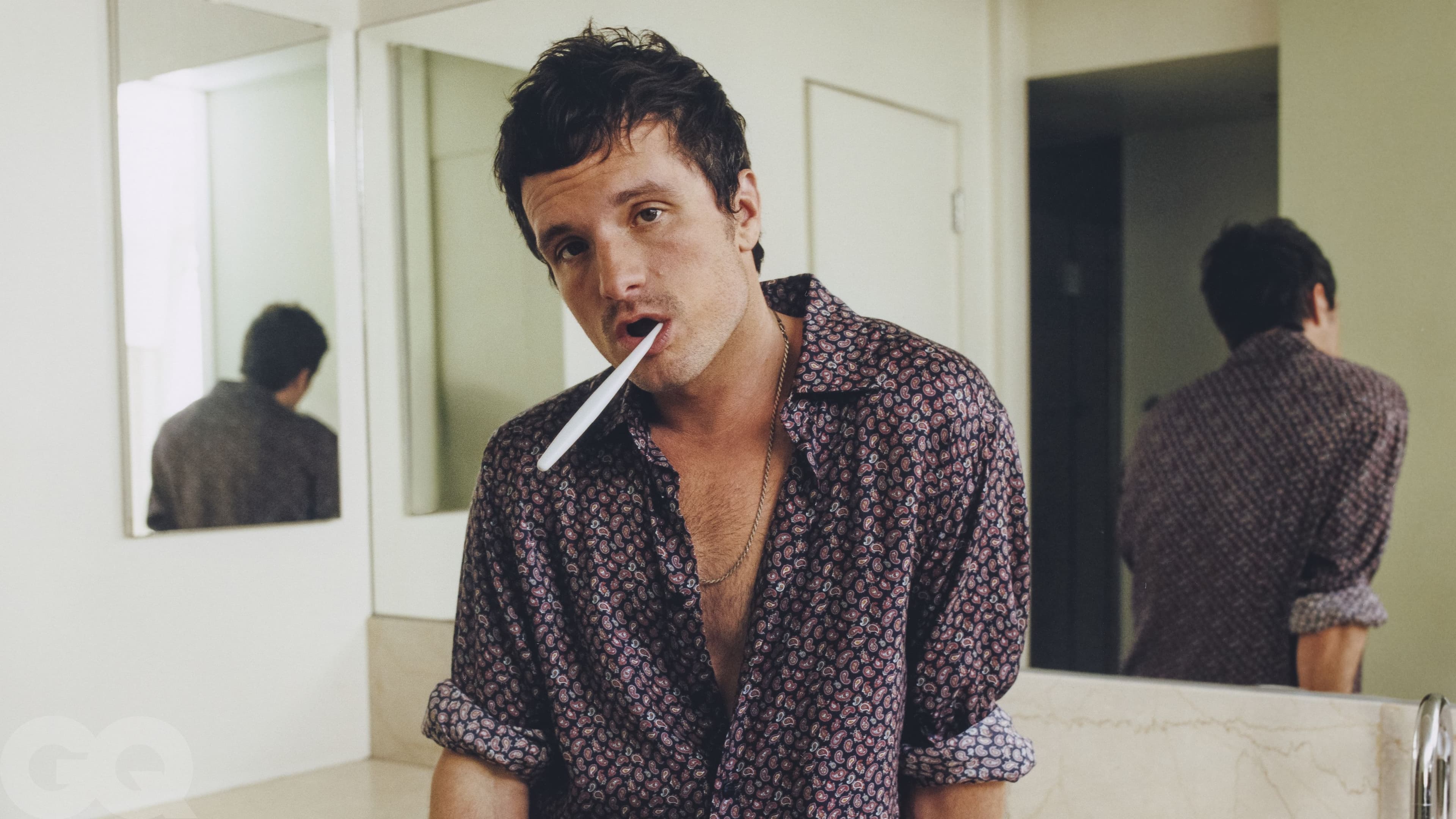 Josh Hutcherson Is Liking What He Sees in the Mirror