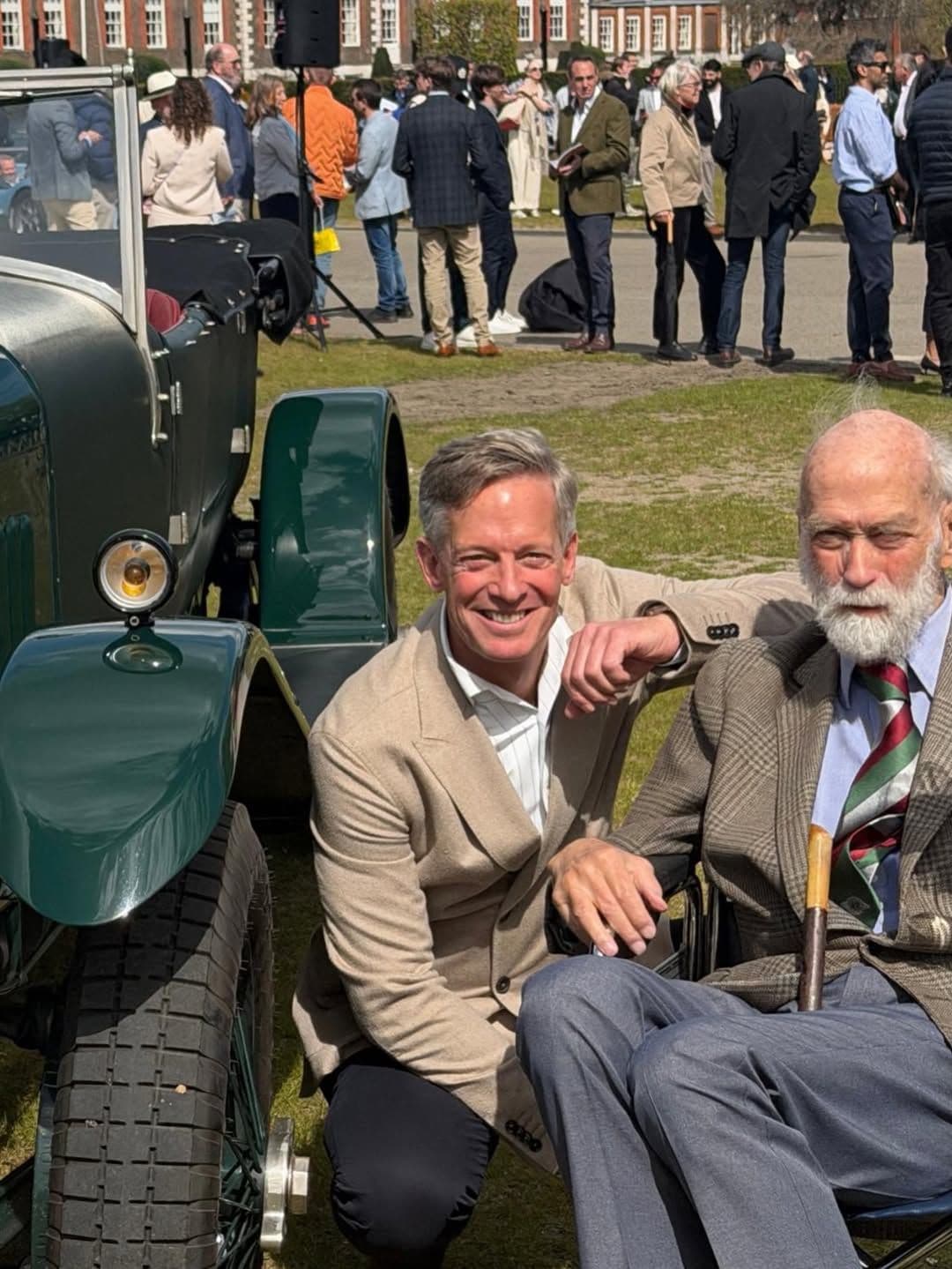 Petrolhead Prince Michael of Kent supports a treasured cause in Chelsea as his wife continues to recover from a stroke