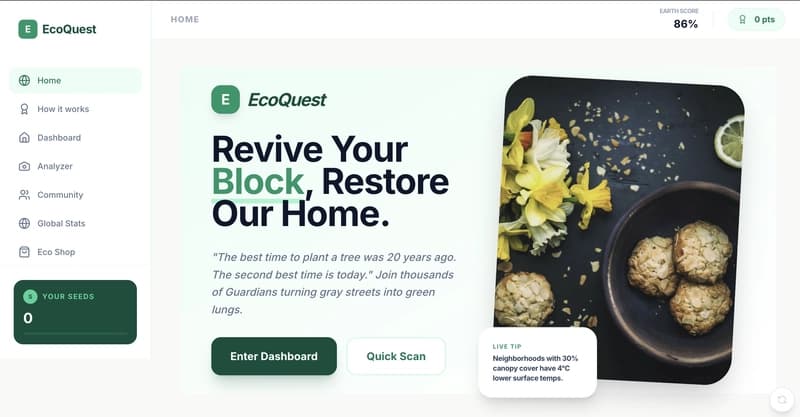 EcoQuest - From Concrete to Canopy with Gemini AI