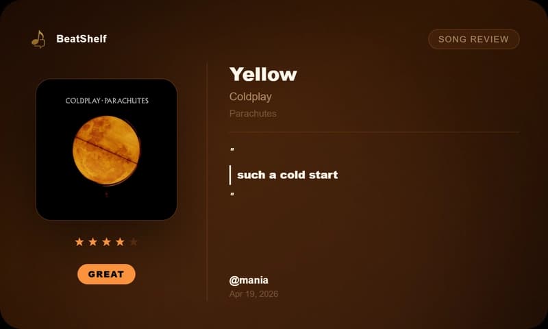 Letterboxd For Music - BeatShelf
